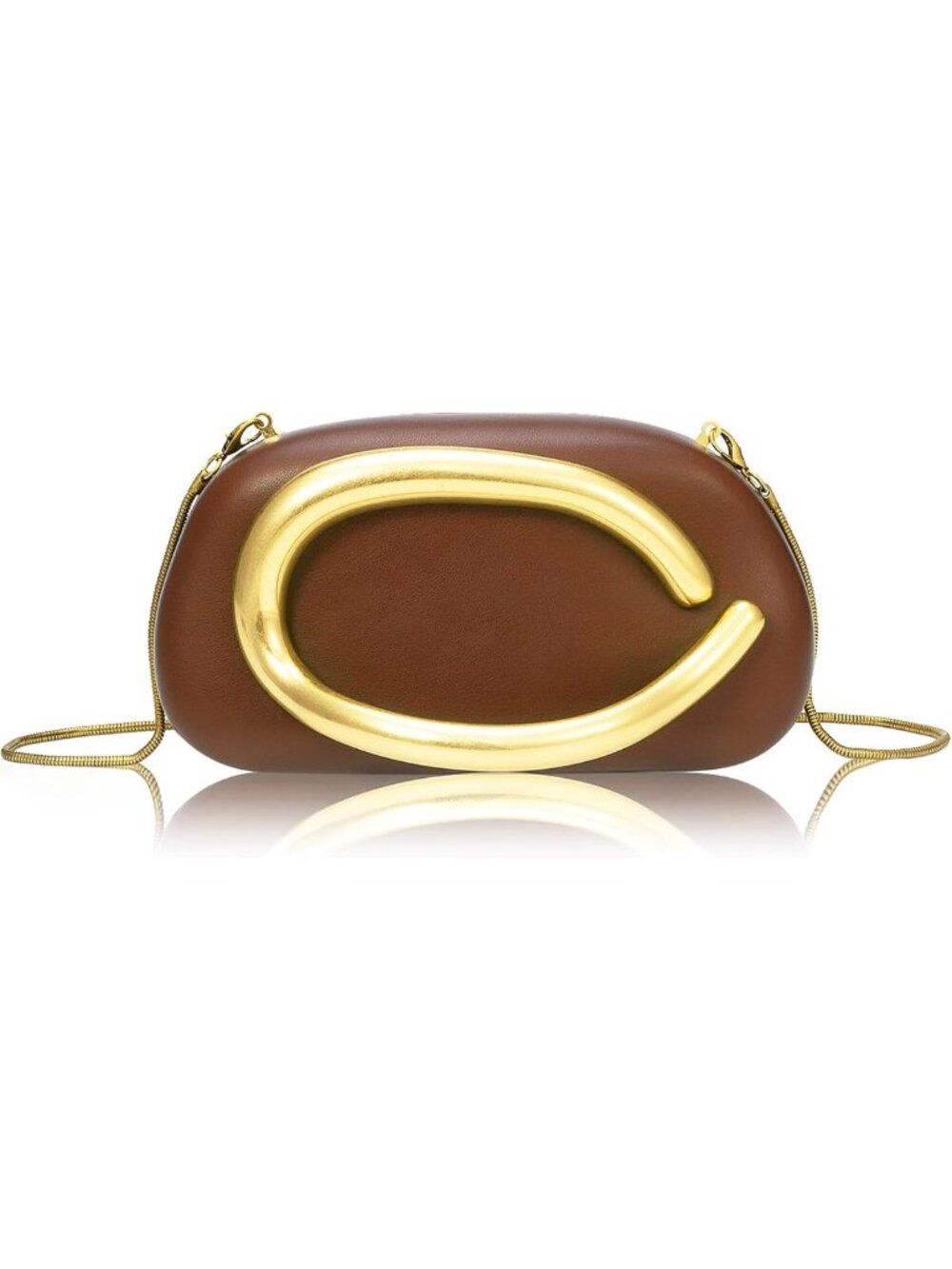 Chic PU Leather Evening Clutch Purse with Chain, Stylish Crossbody Bag for Women